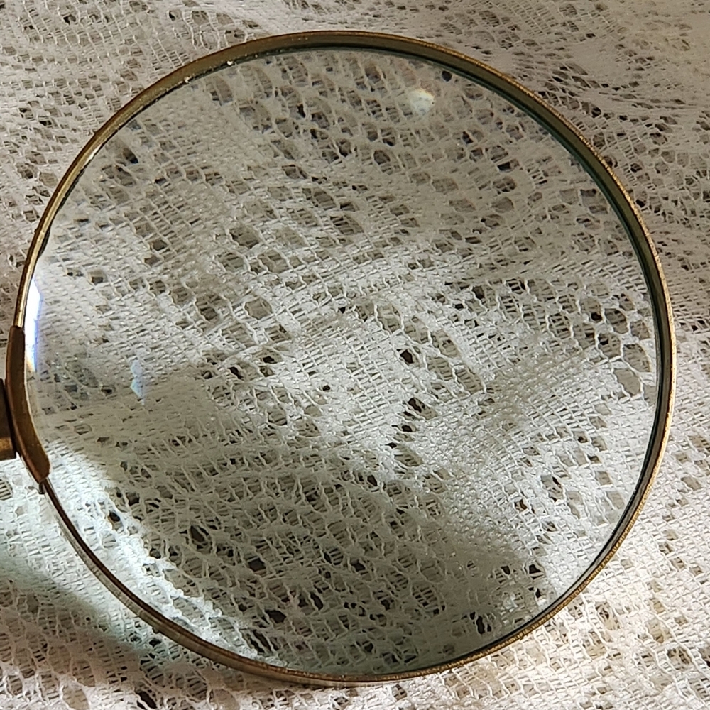Vintage Magnifying Glass Brass Bone Dark Academia Cottage Book Library Office - Picture 6 of 12